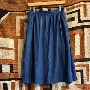 Classic Blue Denim Skirt